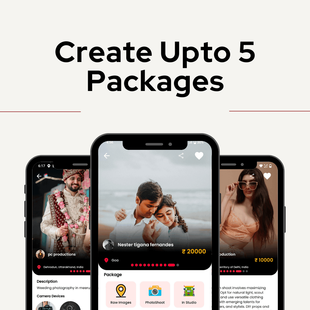Create upto 5 Packages
