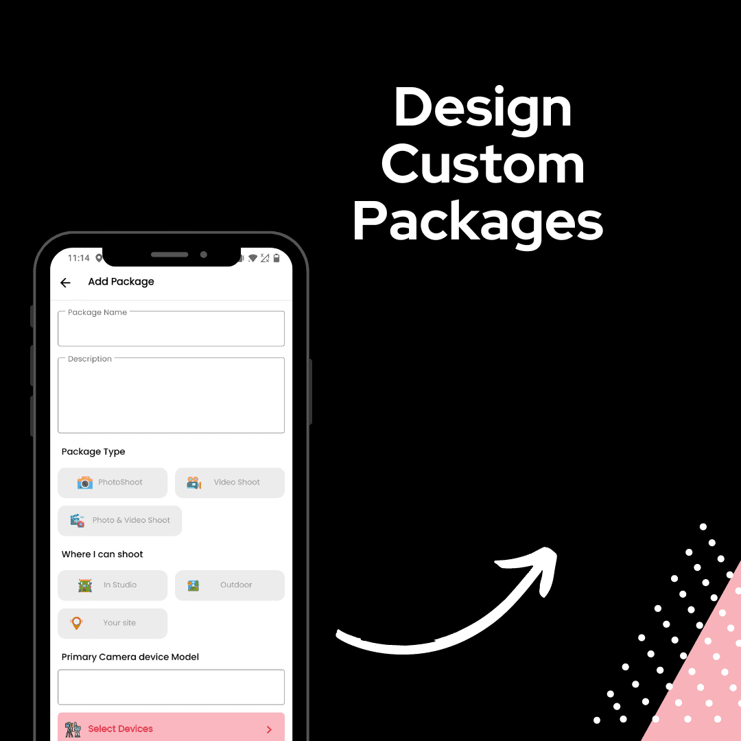 Design your Custom Package with AnyTimeShoot